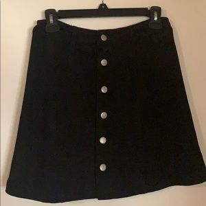 Karlie Faux Suede Button Up Skirt